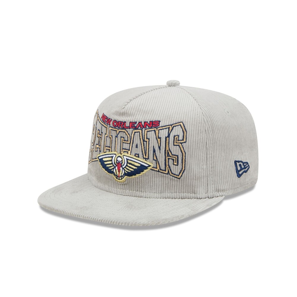 New Era New Orleans Pelicans Gray Cord Golfer Hat - One Size